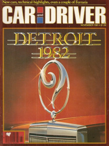 CAR & DRIVER 1981 NOV - FERRARI, MUSTANG vs PORSCHE 935